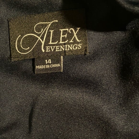 Navy beaded evening dress - Picture 8 of 8